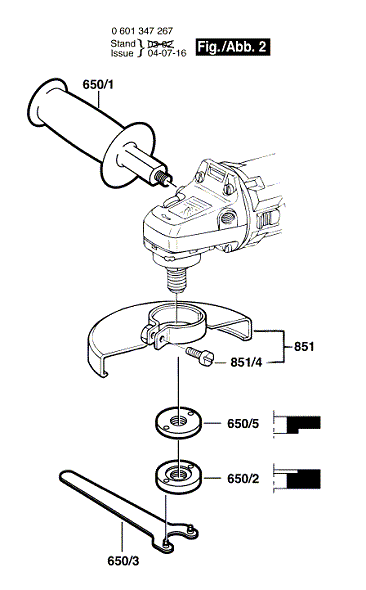 Bosch Angle Grinder 1347 A 120V 0601347267 Partswarehouse